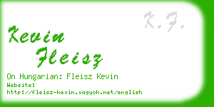 kevin fleisz business card